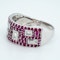 French Ruby and Diamond half Eternity Ring - image 2