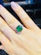 Platinum 3.90ct Natural Emerald Ring - image 2