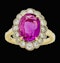 18K yellow gold 5.19ct Natural Ruby and 1.17ct Diamond Ring - image 1