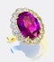 18K yellow gold 5.19ct Natural Ruby and 1.17ct Diamond Ring - image 6