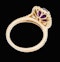 18K Yellow Gold 4.02ct Natural Ruby and 0.33ct Diamond Ring - image 3