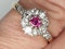 Edwardian Ruby and Diamond Cluster Ring DBGEMS - image 3