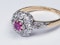 Edwardian Ruby and Diamond Cluster Ring DBGEMS - image 6