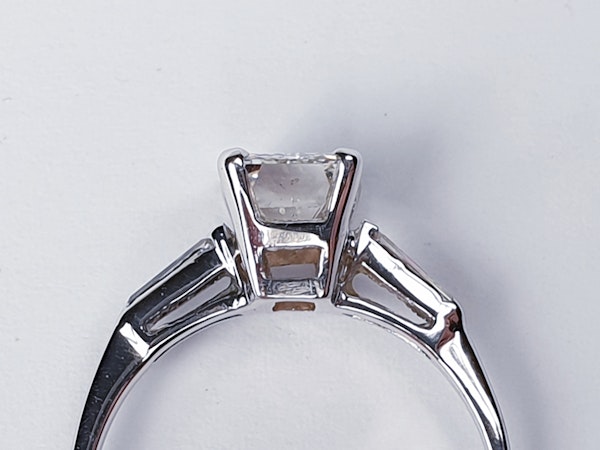1.42ct emerald cut diamond engagement ring  DBGEMS - image 3