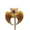 A Gold Owl Tie Pin with Diamond eyes - image 2