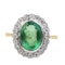 An Emerald and Diamond cluster Ring - image 2
