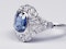 Geometric Sapphire & Diamond Engagement Ring  DBGEMS - image 5