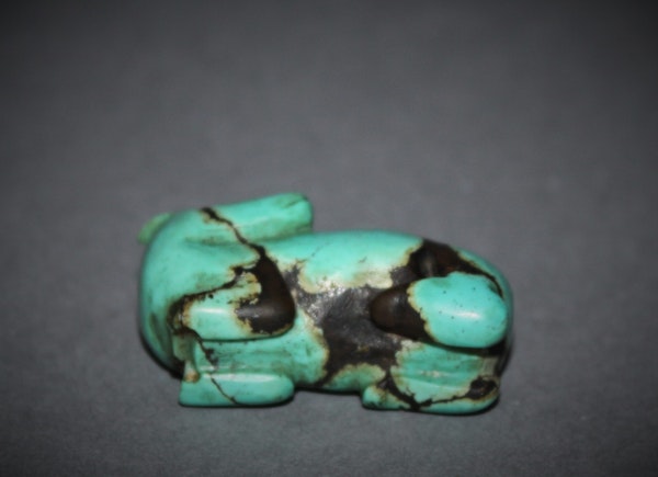 A rare Chinese turquoise figure of a hare. - image 4