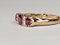 Antique Ruby and Diamond Carved Half Hoop Ring  DBGEMS - image 3