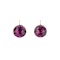 Purple paste silver Georgian earrings - image 2