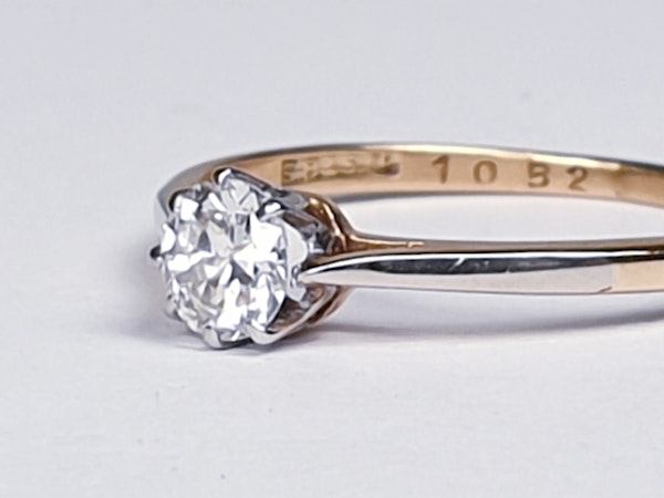 Antique Diamond Solitaire Engagement Ring 2180   DBGEMS - image 4