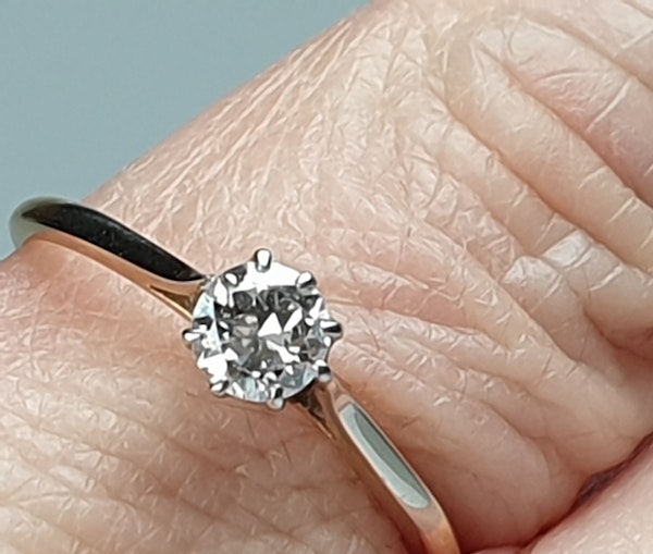 Antique Diamond Solitaire Engagement Ring 2180   DBGEMS - image 5