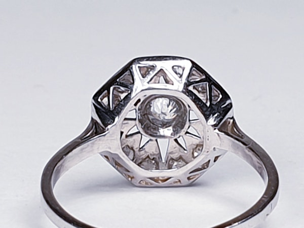 Art Deco Hexagonal Diamond Engagement Ring  DBGEMS - image 4