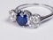 Sapphire and Diamond Three Stone Diamond Engagement Ring  DBGEMS - image 5