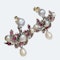 A Pair of Burma Ruby Pearl Earrings - image 2