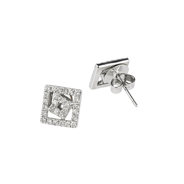 Double square diamonds earrings - image 2