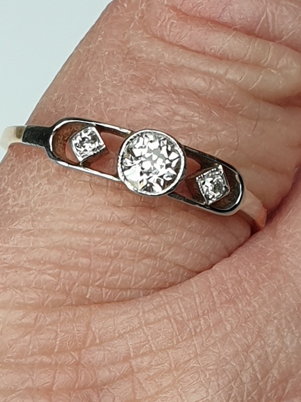 Edwardian Diamond Engagement Ring  DBGEMS - image 2