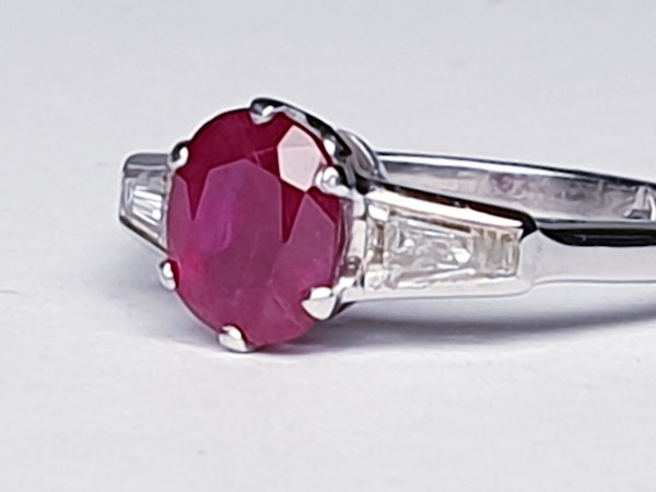 Ruby and diamond engagement ring  DBGEMS - image 3