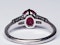 Ruby and diamond engagement ring  DBGEMS - image 4