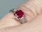 Ruby and diamond engagement ring  DBGEMS - image 6
