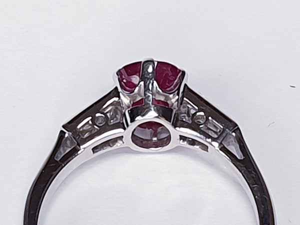 Ruby and diamond engagement ring  DBGEMS - image 5
