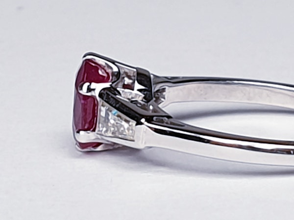 Ruby and diamond engagement ring  DBGEMS - image 2