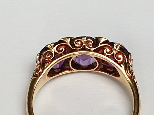Victorian Amethyst and Rose Diamond Ring  DBGEMS - image 5