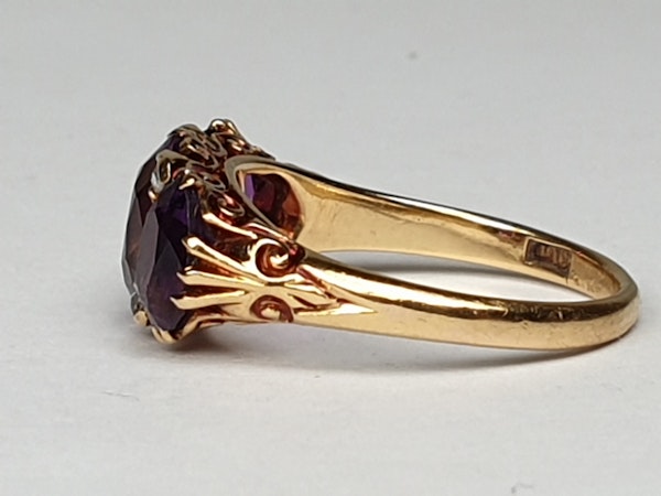 Victorian Amethyst and Rose Diamond Ring  DBGEMS - image 3