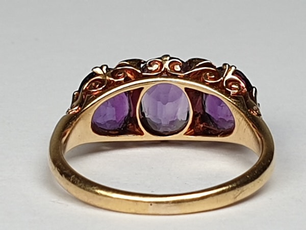 Victorian Amethyst and Rose Diamond Ring  DBGEMS - image 2