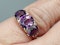 Victorian Amethyst and Rose Diamond Ring  DBGEMS - image 4