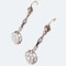 A Pair of Diamond Sapphire Earrings - image 2