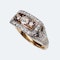 A Cognac Diamond and Diamond Gold Ring - image 2
