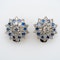 Art Deco diamond and sapphire cluster clip earrings - image 1