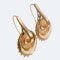 A pair of Gold and Pearl Hoop Earrings - image 2