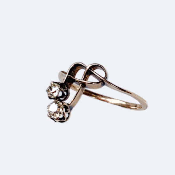 A Russian Musical Notes Gold and Diamond Ring - image 2