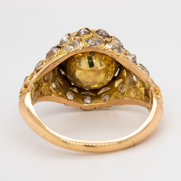 Antique rose cut  diamond cluster ring - image 4
