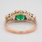 3 stone emerald and diamond ring - image 4