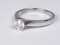 Solitaire Platinum Engagement Ring  DBGEMS - image 2