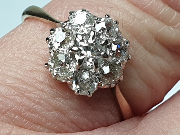 Antique Diamond Cluster Engagement Ring  DBGEMS - image 6