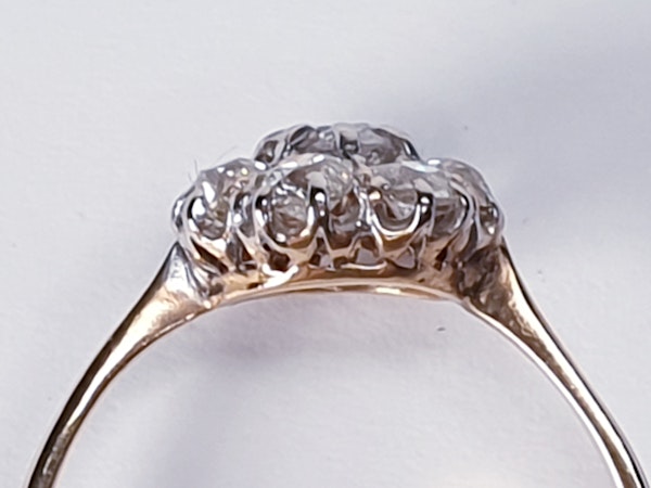 Antique Diamond Cluster Engagement Ring  DBGEMS - image 4