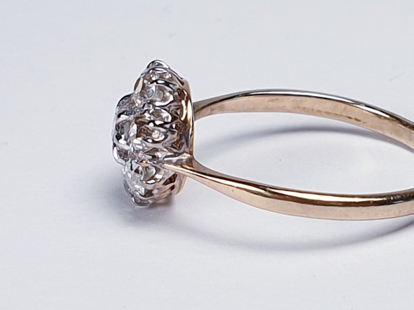 Antique Diamond Cluster Engagement Ring  DBGEMS - image 2