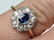 Antique Sapphire and Diamond Cluster Ring  DBGEMS - image 6