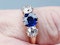 Antique sapphire and diamond engagement ring  DBGEMS - image 2