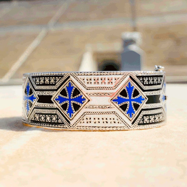 A Mexican Silver Enamel Bangle **SOLD** - image 3