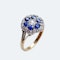 A 1930s Sapphire and Diamond Gold Ring - image 2