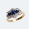 A 1950s Geometric Sapphire and Diamond Ring - image 1