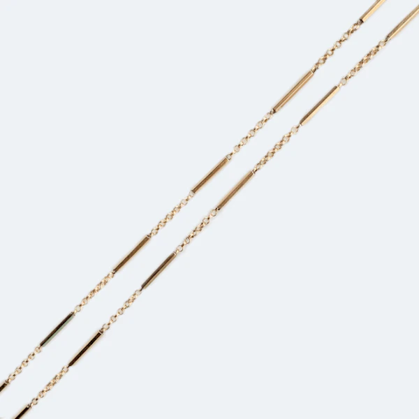 Victorian Gold Bar Link Guard Chain - image 1