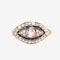 An Antique Diamond and Sapphire Evil Eye Gold Ring - image 1