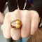 An 1980s Gold Citrine Ring - image 1