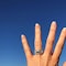 A Deco Diamond Sapphire Ring - image 2